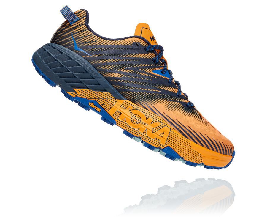 Hoka One One Trail Schoenen Heren - Speedgoat 4 - Oranje/Zwart - MN6438107